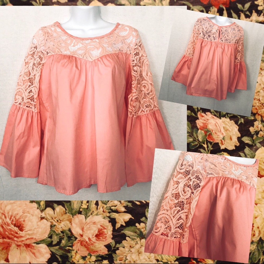 Blush Lace Detail Top